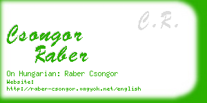 csongor raber business card